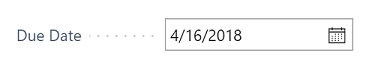 Example of a date field Date fields